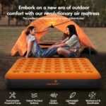 Luxchoice Air Mattress with Built-in Pump Camping Inflatable Mattress Portable Blow up Mattress Air Bed Guest Bed for Home Outdoors Hiking Travel