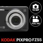 KODAK PIXPRO FZ55-BK 16MP CMOS Sensor Digital Camera 5X Optical Zoom 28mm Wide Angle 1080P Full HD Video 2.7″ LCD Vlogging Camera (Black)