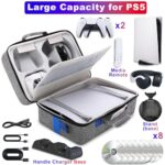 Hard Shell Carrying Case for PS5, Travel Case Compatible with PS5 Console Controller, Protective Storage Bag for Playstation 5 Disk Digital Edition, Headset, Base and Game Accessories, Shockproof