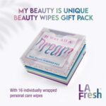 La Fresh My Beauty Is Unique Beauty Wipes Gift Pack – Contains 16 Individually Wrapped Wet Wipes Variety For Personal Care and Travel Essentials