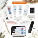 TrekTote 15-Piece Travel Toiletry Convenience Kit – Personal Care Travel Hygiene Essentials Bag with Unisex Toiletries. TSA-Approved Travel Size Kit for Men and Women with Essential Toiletries.