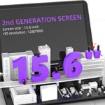17.5″ Portable DVD Player with 15.6″ Large HD Screen, 6 Hours Rechargeable Battery, Support USB/SD Card/Sync TV and Multiple Disc Formats, High Volume Speaker,Black