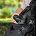 TakeToday Collapsible Water Bottles 20oz, Leak Proof, BPA-Free, Foldable Silicone Travel Water Bottle with Straw Strap for Cycling, Hiking, Outdoors (Black)