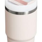 Stanley Quencher H2.0 Tumbler with Straw 14 oz | Flowstate 3-Position Lid | Cup Holder Compatible for Travel | Insulated Stainless Steel Cup | BPA-Free | Rose Quartz 2.0