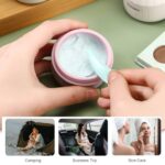 DHQH 6 Pack Travel Containers For Toiletries,Travel Silicone Cream Jars,TSA Approved Travel Size Containers,Leak-proof Travel Accessories With Hard Sealed Lids for Cosmetic Makeup Face Cream（50ml）