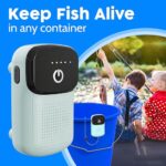 XPACK fish tank air pump – Battery Powered Aquarium Air Pump – Portable Aerator for the transfer of live fish, outdoor fishing endeavors, travel purposes, changing locations, preserving bait freshness
