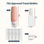 PACKISM TSA Approved Toiletry Bottles – 6 Pack Leak Proof 3.4oz Silicone Travel Bottles for Toiletries, Refillable Liquid Travel Accessories for Shampoo Conditioner Lotion Body Wash(BPA Free)