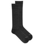 Dr. Scholl’s Women’s Travel Knee High Socks with Graduated Compression, Charcoal Heather, Shoe Size: 4-10