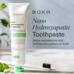 Boka Fluoride Free Travel Size Toothpaste Nano Hydroxyapatite, Helps Remineralize, Appropriate for Sensitive Teeth, Whitening – for Adult, Kids Oral Care – Ela Mint Flavor, 1.3 Fl Oz 2Pk