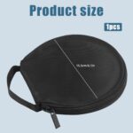Notoke Black 20-Disc CD/DVD Case Holder, Portable Storage Binder Wallet for Car, Home, Travel – Compact Disc Organizer with Secure Zipper Closure