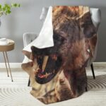 Fiercely Hyena Blanket – Ultra Soft, Plush, Lightweight, Warm, Fuzzy Anti-Pilling Flannel Blanket for Couch, Bedroom, Travel, Sofa, Living Room, Outdoor 80in×60in