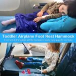 Toddler Airplane Bed, Kids Airplane Seat Extender Travel Bed, Kids Airplane Travel Essentials, Airplane Must Have for Toddlers, Portable Plane Bed Foot Rest for Flights
