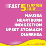 Pepto Bismol Chewable Tablets for Nausea, Heartburn, Indigestion, Upset Stomach, and Diarrhea – 5 Symptom Fast Relief, Original Flavor, 48 ct